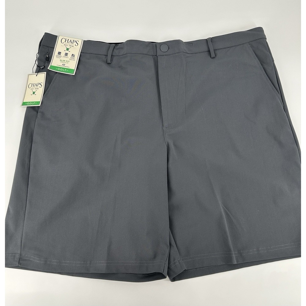 Chaps Golf Slim Fit Men's Stretch Shorts Gray Size 42